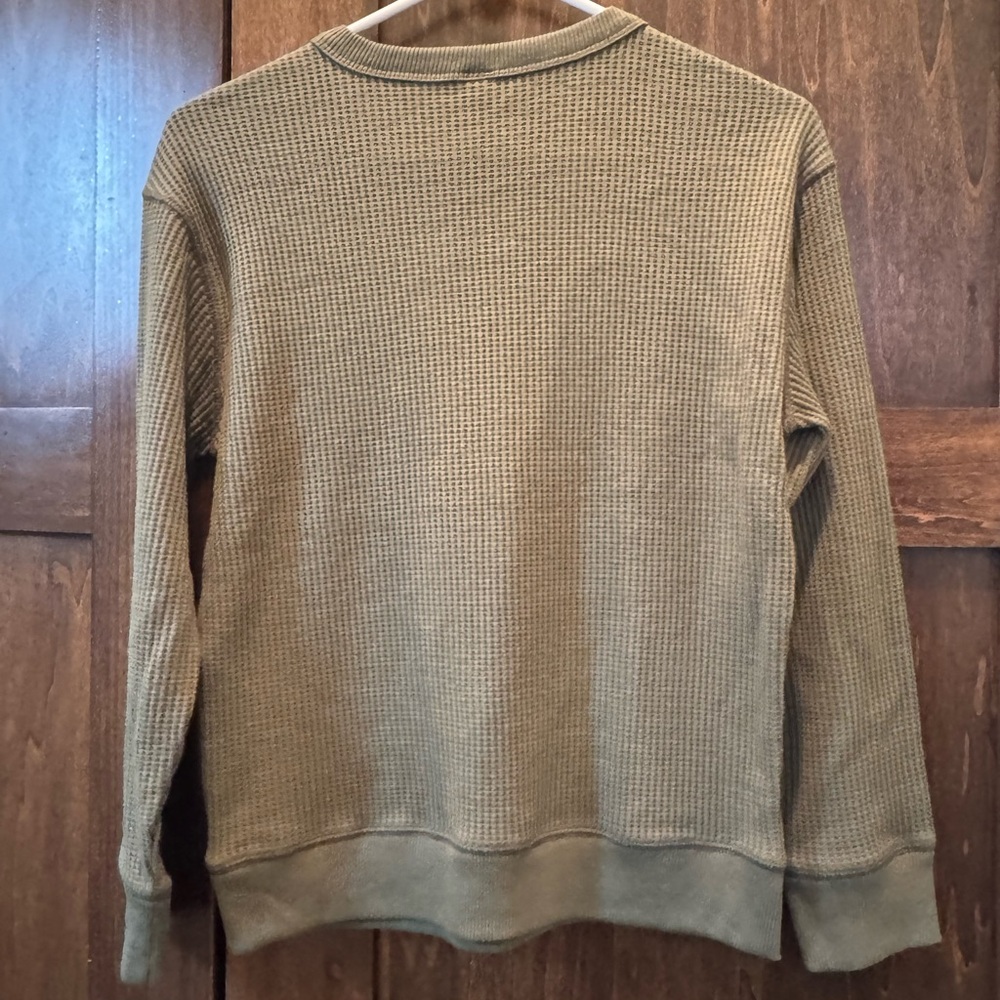 Old Navy Boy’s Green Waffle Knit Crewneck Sweater
